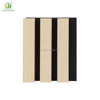 Panneaux acoustiques en bois massif absorbant le son, panneaux acoustiques en MDF à lattes de bois, personnalisation possible