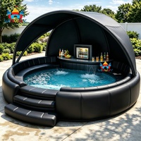 Bar flottant gonflable commercial durable pour piscine, sièges personnalisables, garantie 5 ans, équipement de jeu extérieur pour adultes