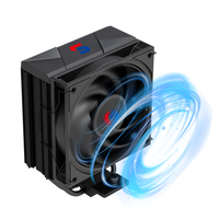 Dual Tower Copper CPU Cooler 6 Heatpipes ARGB PWM Fan High Performance Cooling Gaming Desktop Computer Case Intel for Compatible