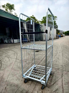 Conteneur de transport <span class=keywords><strong>jumbo</strong></span> à roulettes, en <span class=keywords><strong>treillis</strong></span> <span class=keywords><strong>métallique</strong></span> galvanisé, durable, démontable, à 4 côtés - Product Image 6