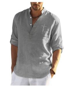 Primavera ed estate t-Shirt da <span class=keywords><strong>uomo</strong></span> a maniche lunghe camicia ampia tinta unita a maniche lunghe camicia da <span class=keywords><strong>uomo</strong></span> Plus Size - Product Image 3