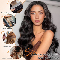Extensions de cheveux synthétiques ondulés de 27 pouces, ignifuges, trame unique, épaisses, douces, couleur naturelle, teintes, vente en gros