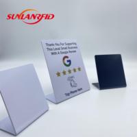 SUNLAN Google Review Card Plaque NFC pour Google Reviews NTAG 213 215 NFC Menu Stand Plate Google Review Display RFID NFC Stand