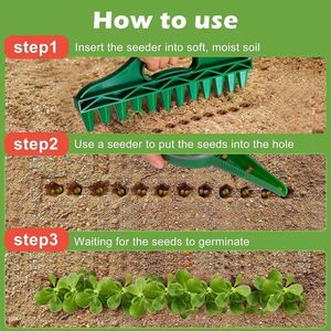 Outil de semis manuel pour le jardinage domestique, râteau en plastique pour la plantation de légumes - Product Image 4