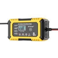 Pengisi Daya Baterai Mobil Listrik LiFePO4 12V 8A Intelligent Pulse Repair untuk Baterai Asam Timbal 12V Input AC/DC 110W Bersertifikasi CE ROHS