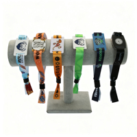 Bracelet en polyester UHF personnalisé avec impression intégrale par sublimation et étiquette RFID en PVC rigide, fourni par l'usine JXSFR1002
