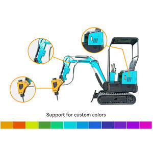 Cina all'ingrosso Mini escavatore 1000kg Trencher escavatore diesel 0.8 1 tonnellata idraulico cingolato Mini rimorchiabile terne - Product Image 4
