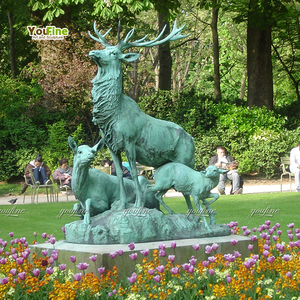 <span class=keywords><strong>Statue</strong></span> de cerf en cuivre grandeur nature, fonte de bronze, décoration de jardin - Product Image 5