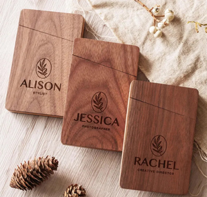 Bán Buôn Thẻ Kinh Doanh Hộp Biểu Tượng Tùy Chỉnh Thẻ Tên Chủ Di Động Bằng Gỗ Kinh Doanh Thẻ Tổ Chức Hộp - Product Image 3