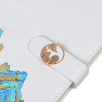 Carnet de notes créatif et culturel blanc avec impression et fermoir – Fabricant de carnets cadeaux créatifs et culturels