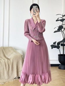 Vestido Plisado Miyake, Nueva Colección Verano 2026, Vestido Midi Holgado Informal para Mujer, Tallas Grandes, Venta al Por Mayor - Product Image 6