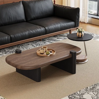 Ensemble de table basse en bois massif moderne pour petits appartements, utilisation dans le salon, design portable et durable