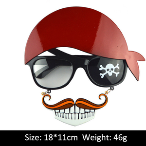 แว่นตาเคราฮาโลวีนงานพรอมปาร์ตี้อุปกรณ์ประกอบฉากตลกเทศกาลโจรสลัดเครื่องตกแต่งงานพรอมแว่นตาจาไมก้า - Product Image 5