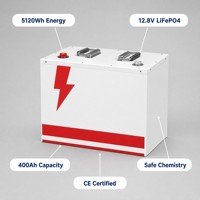 Batterie LiFePO4 12V 314Ah à décharge profonde, Lithium Fer Phosphate 12.8V avec BMS pour camping-car, marine, solaire et stockage d'énergie domestique