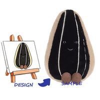 Peluche personnalisée avec doublure en maille de nylon brodée à poils longs