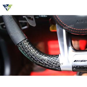Pour Benz G Class GLA GLC GLE Custom Gloss <span class=keywords><strong>Volant</strong></span> en cuir perforé en fibre de carbone Mise à niveau vers <span class=keywords><strong>AMG</strong></span> - Product Image 5