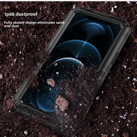 Étui étanche Wolf Warrior pour téléphone compatible avec iPhone 14/7/11/12/13/X/XR Outdoor Sports Metal Protective 7 Plus XR