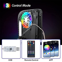 Bande lumineuse LED PS5 RGB 8 couleurs 400 effets Anneaux lumineux Accessoires décoratifs Télécommande APP/USB pour console PlayStation 5