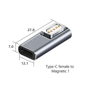 Adaptateur <span class=keywords><strong>USB</strong></span> <span class=keywords><strong>C</strong></span> magnétique de haute qualité Type <span class=keywords><strong>C</strong></span> <span class=keywords><strong>vers</strong></span> Magsaf* <span class=keywords><strong>2</strong></span> Connecteur PD Adaptateur de charge rapide pour MacBook Air/Pro avec voyant lumineux - Product Image 6