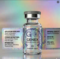 Étiquette personnalisée en vinyle holographique pour flacon de peptide, pour flacon en verre de 5 ml et 10 ml, utilisation en laboratoire de recherche