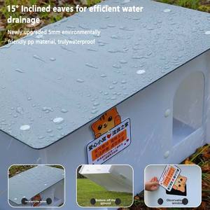 ידידותי לסביבה פלסטיק מוצק ארוגה חסין אש חיצונית חצותחיית מחמד חם בית החתול - Product Image 2