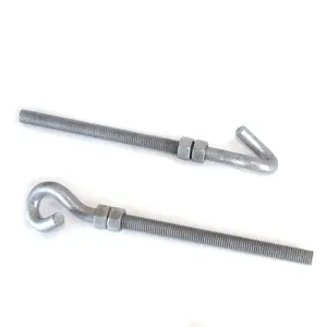 Điện phụ kiện điện móc nhúng nóng mạ kẽm hình cuối eyebolt lợn đuôi vít Pigtail bu lông mắt