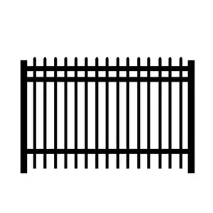 China Good Quality Factory Metal Palisades Galvanized Steel Picket Fence Designs