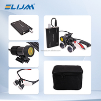 ELIJAH Dental Binocular Magnifier Rechargeable with 5W Spotlight Headlight 2.5X 3.5X Optical Loupes Dentistry Surgical Tools
