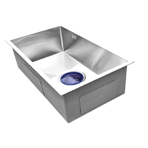 Évier de cuisine en acier inoxydable fait main, cuve simple, à encastrer sous plan, bassin profond, finition brossée, taille personnalisée, OEM ODM - Product Image 4
