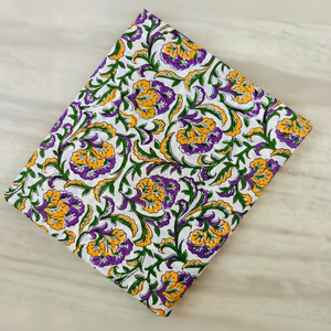 Latest Collection Floral Hand Block Print High-Quality Fabric for Wholesale Supplier Lightweight Summer Cotton Custom Printed - Product Image 1