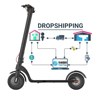 Drop Ship EU US Warehouse Foldable Adult Eltrico Eletrische Trotinete Scutere Electrico E Electric Scooter X7 Ce LED