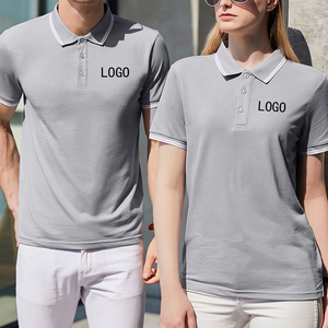 เสื้อโปโล 100% ผ้าฝ้าย เสื้อโปโลชาย ปักโลโก้ตามสั่ง เสื้อยืดเรียบง่าย เสื้อกอล์ฟ เสื้อโปโลปักลาย - Product Image 2
