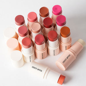 Stick de maquillage crème végétalien en gros, logo personnalisé, soyeux, léger, blanc, rose, multi-usages, stick <span class=keywords><strong>blush</strong></span> - Product Image 1