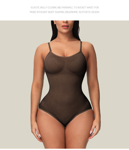 Una goccia di spedizione snellente senza cuciture Plus Size modellante per il corpo senza maniche biancheria intima coscia più sottile Body Shapewear per le donne - Product Image 4