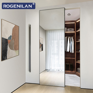 ROGENILAN Portes coulissantes en aluminium et verre personnalisées pour l'intérieur, sans rail, portes fantômes pour chambre à coucher - Product Image 4