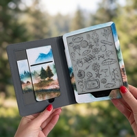 Étui Kindle personnalisé avec impression UV, compatible Kindle Colorsoft et Paperwhite 11e génération 2024, avec dragonne et support, pour votre marque