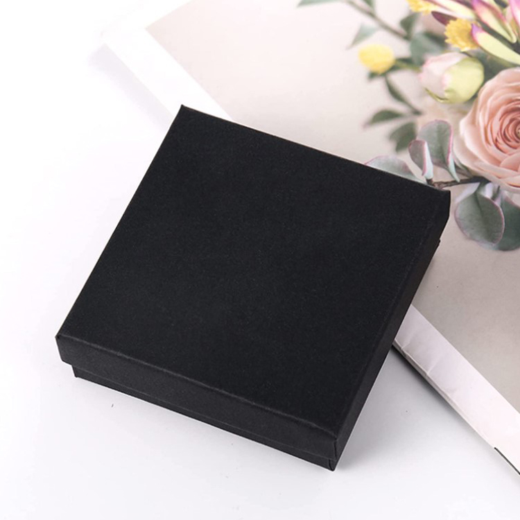 Cardboard Bracelet Gift Box Black Necklace Box Kraft Jewellery Box for Women Presents Wedding