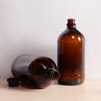 Utilisation de l'industrie pharmaceutique 2.5l bouteille de réactif en verre ambré pour la médecine avec bouchon en plastique à vis