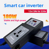 Convertisseur multifonctionnel pour voiture 12V24V vers 220V, prise domestique et extérieure, charge rapide