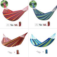Hamac de couchage en coton portable pour Camping en plein air réglable Camping balançoire hamac lit suspendu hamac simple/Double