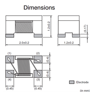 Qz Cổ Phiếu ban đầu bán sỉ phổ biến chế độ Choke cuộn dây cuộn cảm 0805 67ohm 25% 400mA 20vdc 0.25Ohm dlw21sr670hq2l - Product Image 2