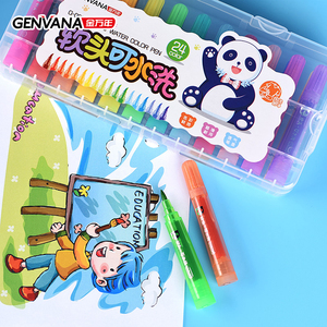 Juego <span class=keywords><strong>de</strong></span> Marcadores Lavables GENVANA, 24 Colores, Rotuladores <span class=keywords><strong>de</strong></span> Acuarela para Venta al por Mayor, Educación Preescolar <span class=keywords><strong>y</strong></span> Escuelas <span class=keywords><strong>de</strong></span> Arte - Product Image 5