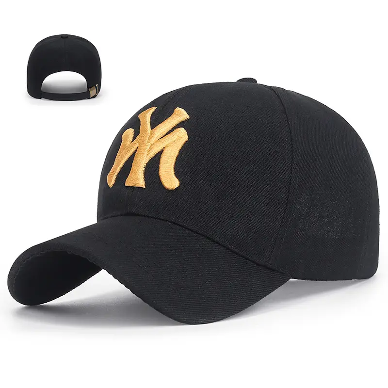 Topi 6 panel Logo kustom topi baseball olahraga topi pria dan wanita dapat disesuaikan logo bordir 3D.