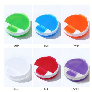 Estuche Portátil Personalizado para Pastillas, Caja Redonda de Plástico con 4 Compartimentos - Product Image 3