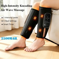 Masseur de mollets sans fil avec compression d'air et chaleur - 4 modes, 5 niveaux d'intensité, appareil de massage des jambes pour soulager les muscles