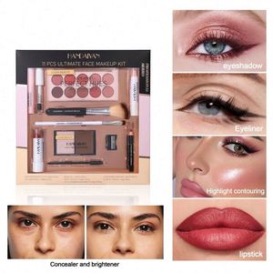 HANDAIYAN - Set <span class=keywords><strong>de</strong></span> Maquillaje <span class=keywords><strong>de</strong></span> Viaje, 11 Piezas, Kit Completo <span class=keywords><strong>de</strong></span> Maquillaje Facial, Labios, Mejillas, Contorno <span class=keywords><strong>de</strong></span> Ojos, Set <span class=keywords><strong>de</strong></span> Cosméticos <span class=keywords><strong>de</strong></span> Alta Pigmentación - Product Image 1