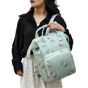 Fashion <b>Cartoon</b> Mommy Bags Customized Logo Oxford Waterproof Lightweight Baby Diaper <b>Backpack</b> - Product Image 1