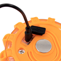 Wiederaufladbare LED-Warnleuchte für Straßen 9 Modi Rot-Weiß-Licht mit Magnethaken USB Typ-C Aufladung Auto-Notfall-Lampe