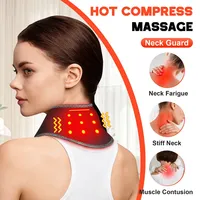 Nouveau coussin chauffant sans fil rechargeable pour le cou, masseur portable avec vibration électrique et compresse chaude pour le cou