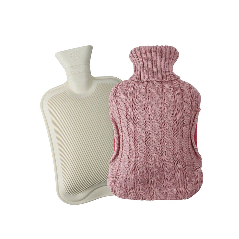 oem odm hot water bag pocket hand warmer hot water bottles rubber with knitted cover